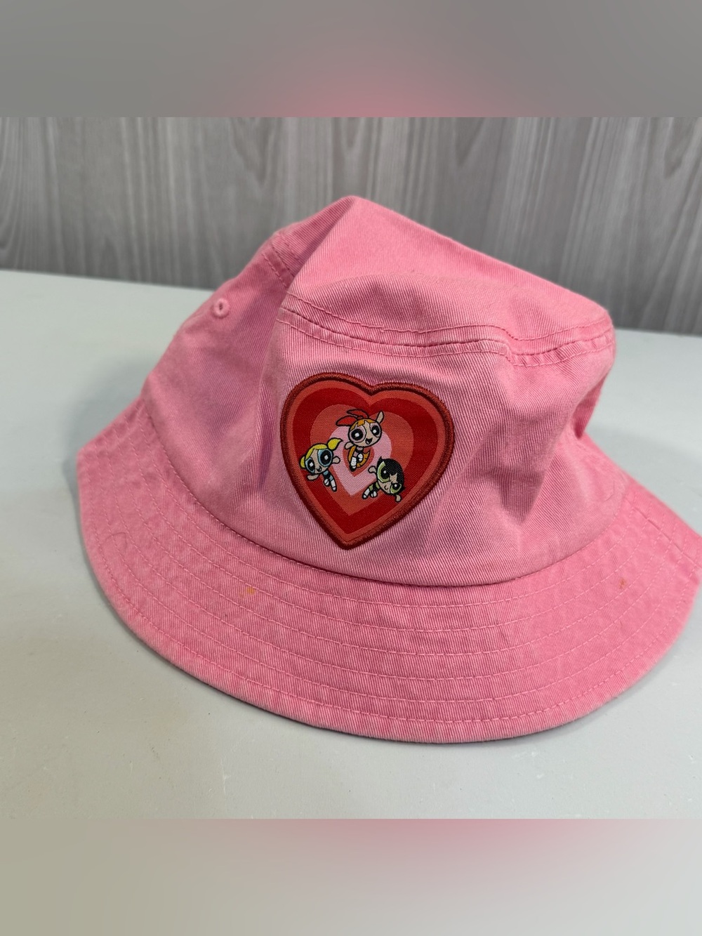 Powerpuff Girls‎ Hat Bucket Fitted One Size Pink Cartoon Network Y2K Kidcore